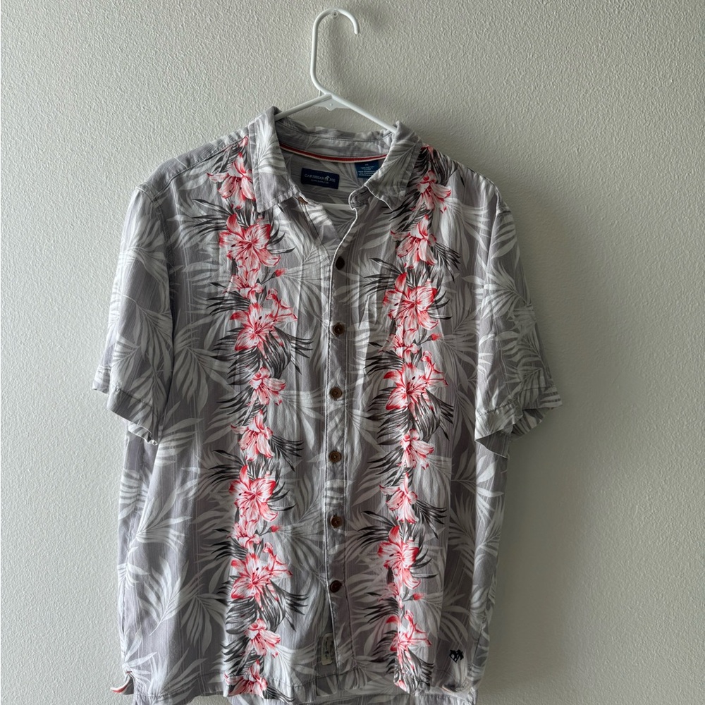 Gray Floral Men's Shirt